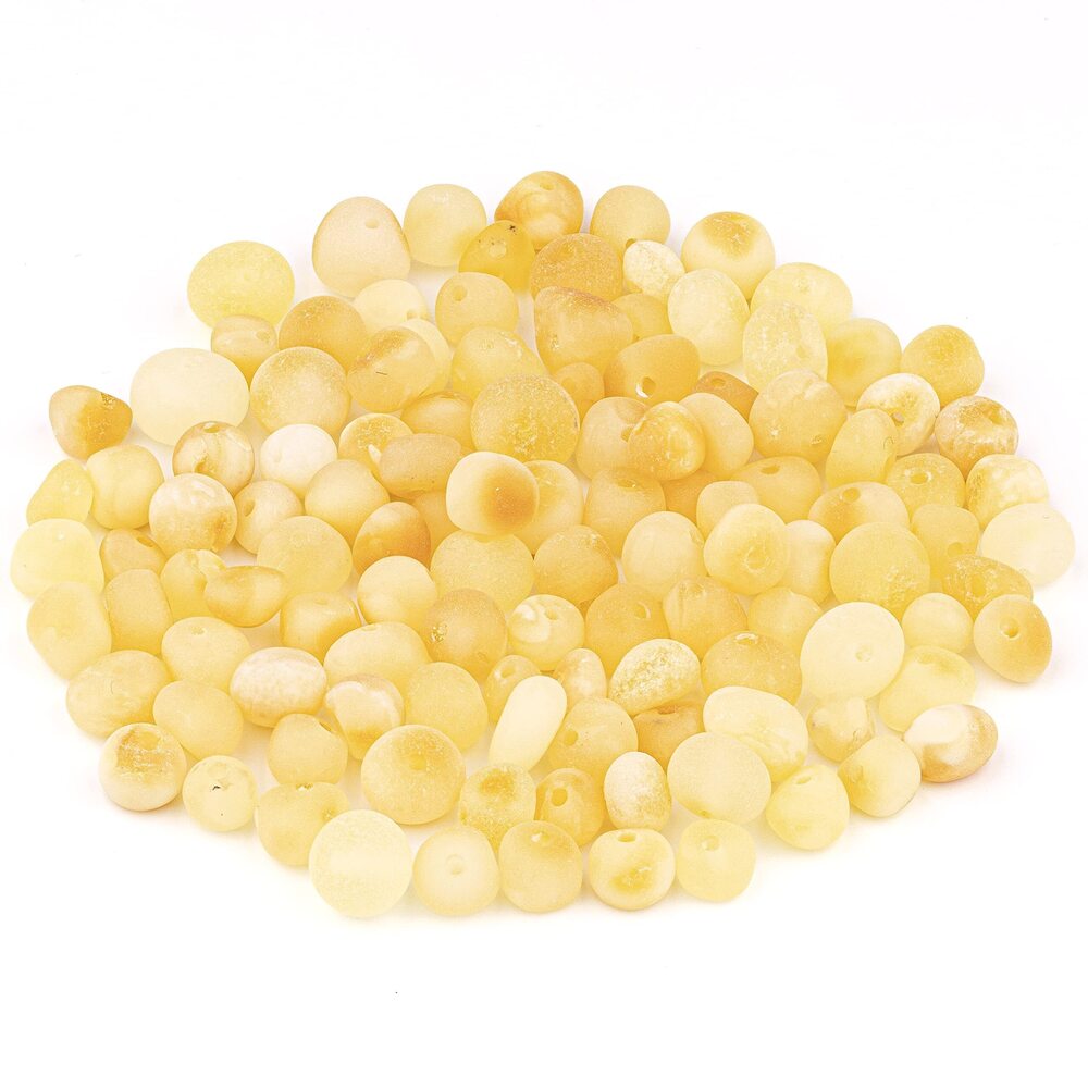 3189 Amber Beads Baroque Style – Polished and Raw 100% Natural Baltic Stone